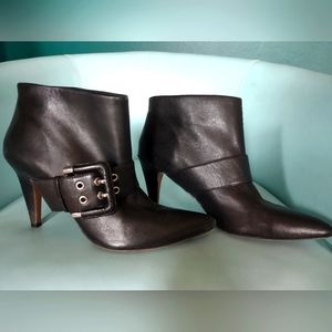 Nine West Leather Biker Booties Size 10.5